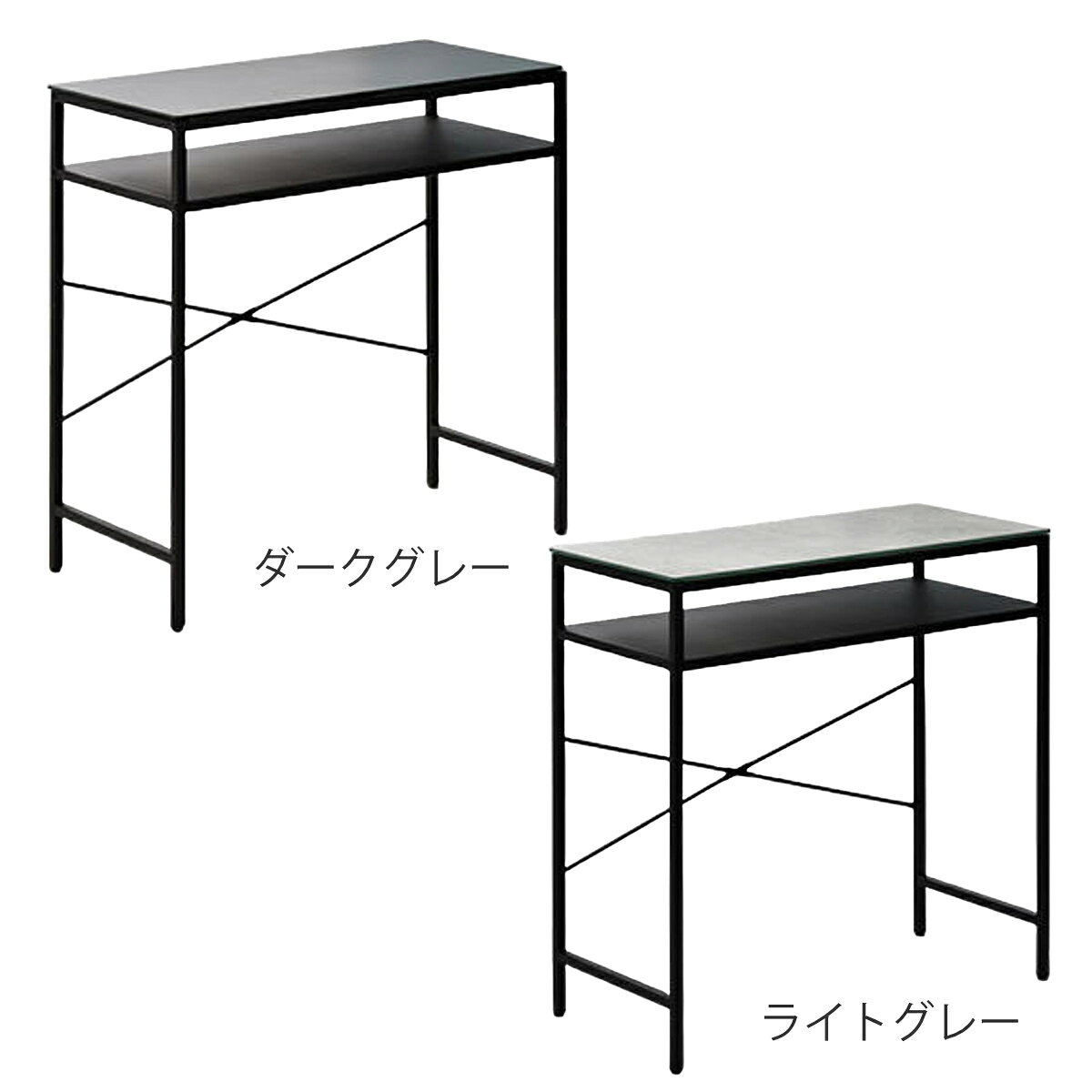 カウンターテーブル 幅90cm セラミック天板 CERABILL ( キッチンカウンター スリム テーブル 奥行40 収納 棚付き 強化ガラス セラミック 高さ90 キッチン収納 家電 レンジ台 作業台 熱に強い 傷に強い ゴミ箱収納 レンジボード )【3980円以上送料無料】 [3]