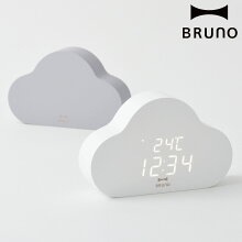 BRUNO デジタル時計 クラウドクロック 2WAY USB給電 電池 アラーム