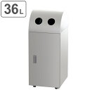 屋内用ゴミ箱 業務用ダストボックス 36L 幅35cm ビン・カン用タイプ リサイクルトラッシュ ステンレスヘアライン仕上げ ( 法人限定 送料無料 ゴミ箱 ダストボックス 36リットル 分別ゴミ箱 分別 ごみ箱 ビン カン 中容器付き ) 【3980円以上送料無料】