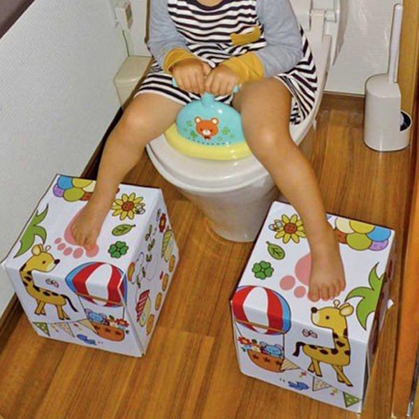 トイレ 踏み台 ふんばるBOX 子供 トイレトレーニング 幼児 ダンボール （ ステップ ふみ台 トイトレ 踏ん張れる 子ど…