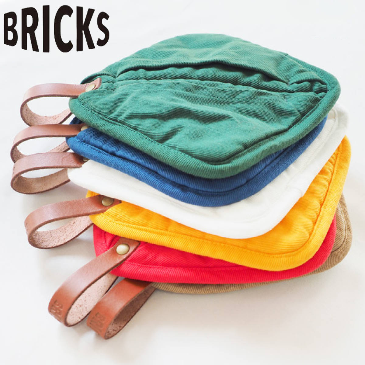 鍋敷き BRICKS POT STAND ( ブリックス 綿100% 日本製 鍋つかみ ポットスタンド 鍋しき 鍋敷 なべしき 鍋置き 綿 コットン 鍋掴み な...