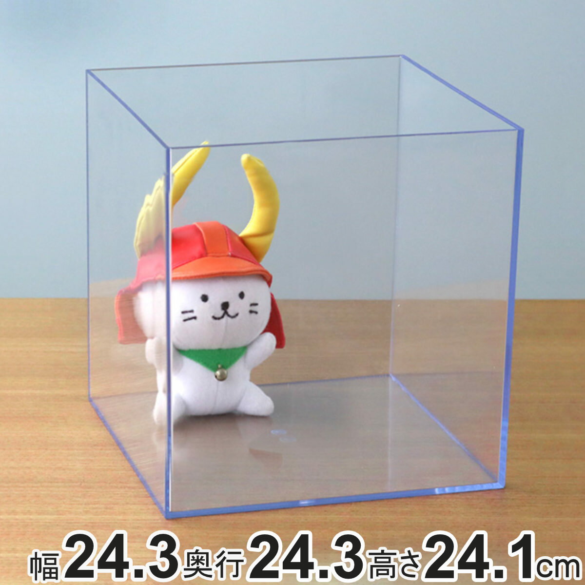 クリアケース 収納ケース 約 幅24.3×奥行24.3×高さ24.1cm 透明 収納 デスコシリーズ （ 小物収納 小物入れ 小物ケース プラスチック クリア 小物 アクセサリー コレクション ケース 卓上収納 仕分け 整理整頓 日本製 ）【3980円以上送料無料】