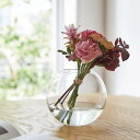花瓶 GLASS orb グラスオーブ 直径11×高さ10cm フラワーベース ( 花ビン 花びん 花器 ベース ガラスベース フラワー 花 飾る 一輪挿し 花入れ ガラス ガラス製 ハンドメイド 手作り クリア 透明 ミニブーケ )【3980円以上送料無料】