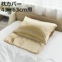 枕カバー シルク100% シャンパンゴールド ロングパッド付き シルクシャイニー ( 43×63cm ピローケース ヘアケア ロングヘア 首回り デコルテ シル...