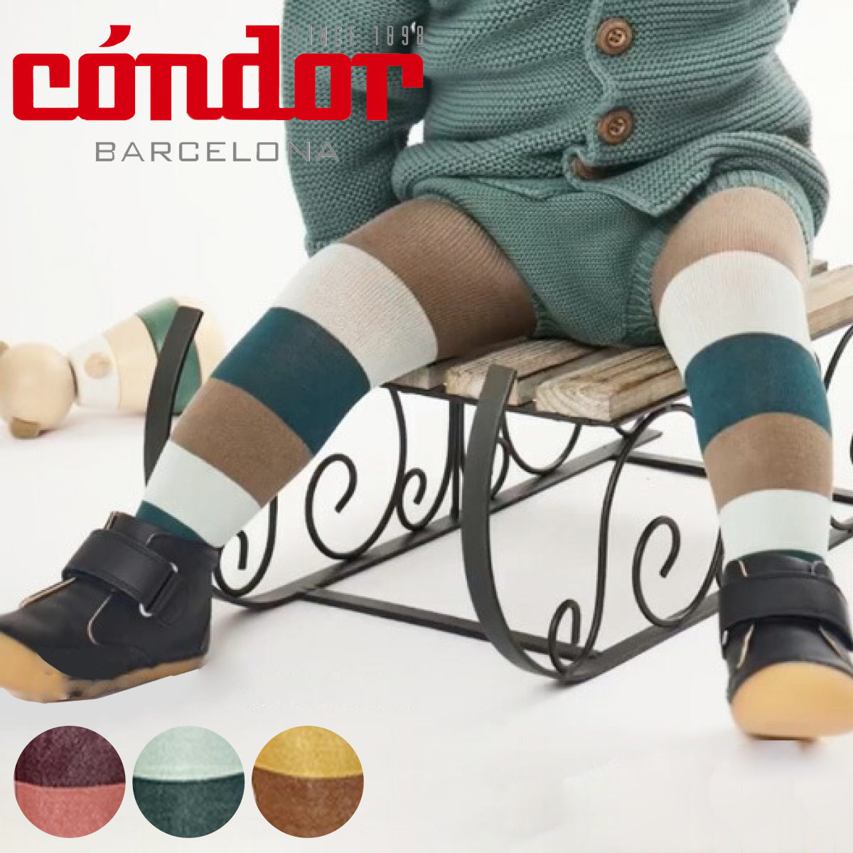 タイツ condor 子供用 6〜12ヶ月 1〜2歳 Tights with coloured wi ...