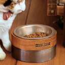 フードボウル 犬 猫 ウッド&アイアンフィーディングボウル ( ステンレス 天然木 アイアン ペットボウル ペット用品 ペット用 ペット用食器 えさ エサ 餌入...