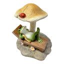 コポー キノコ傘の下でくつろぐトノくん カエル 置物 ( Copeau 置き物 かえる 蛙 グッズ マスコット ミニチュア 雑貨 オーナメント インテリア 玄関 飾る かわいい 可愛い オブジェ リビング 卓上 机上 小さい コポーシリーズ ) 【3980円以上送料無料】