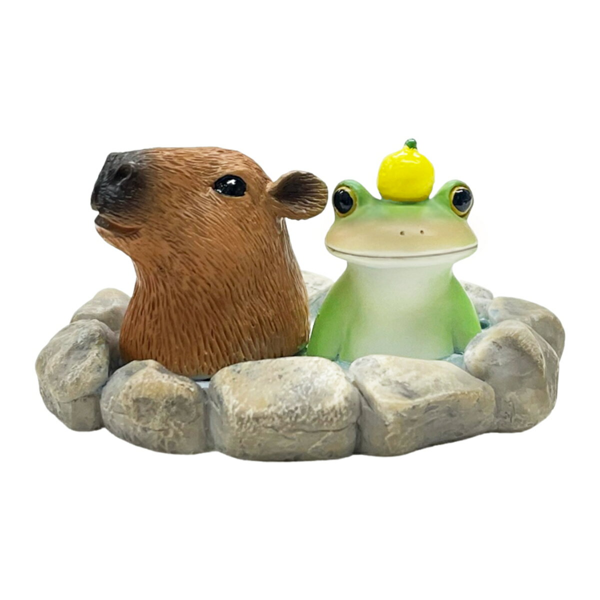 コポー カピパラとお風呂 カエル 置物 （ Copeau 置き物 コポタロウ かえる 蛙 グッズ マスコット ミニチュア 雑貨 オーナメント インテリア 玄関 飾る かわいい 可愛い オブジェ リビング 卓上 机上 小さい デスク ）【3980円以上送料無料】