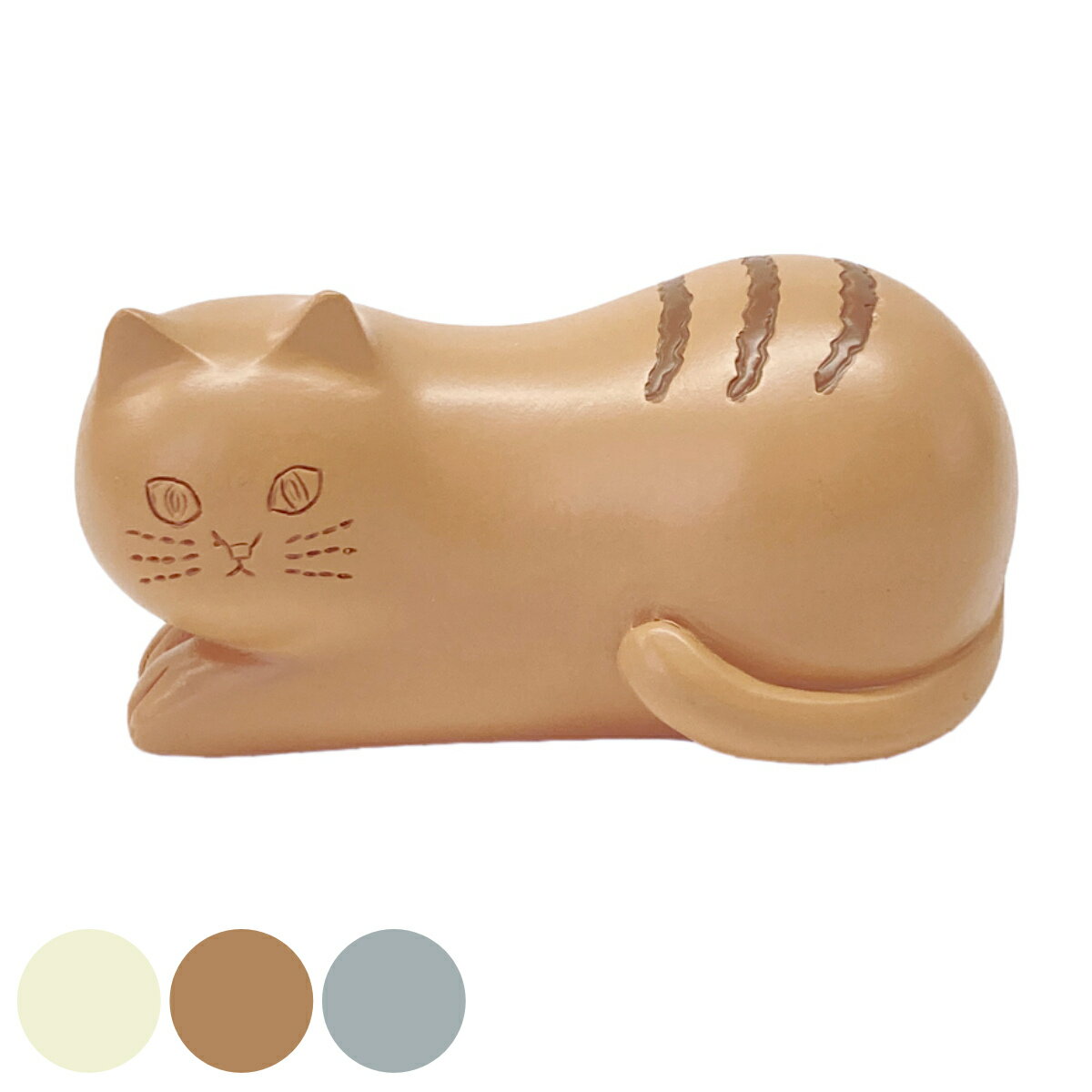 オブジェ にゃふにゃふ レジン くつろぎマスコット （ 置き物 猫 ネコ 雑貨 オーナメント インテリア 玄関 マスコット 飾る かわいい 可愛い リビング 卓上 机上 ニッチ おしゃれ フィギュア ）【3980円以上送料無料】