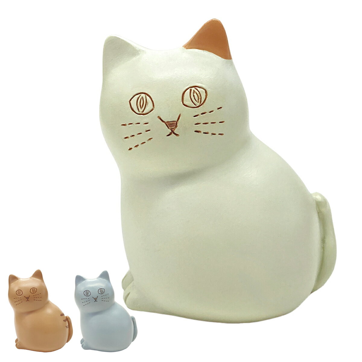 クリップホルダー にゃふにゃふ レジン マグネット付き ( クリップ入れ 置き物 猫 小物入れ クリップ 磁石 ネコ 雑貨 インテリア 飾る 卓上 マスコット ...