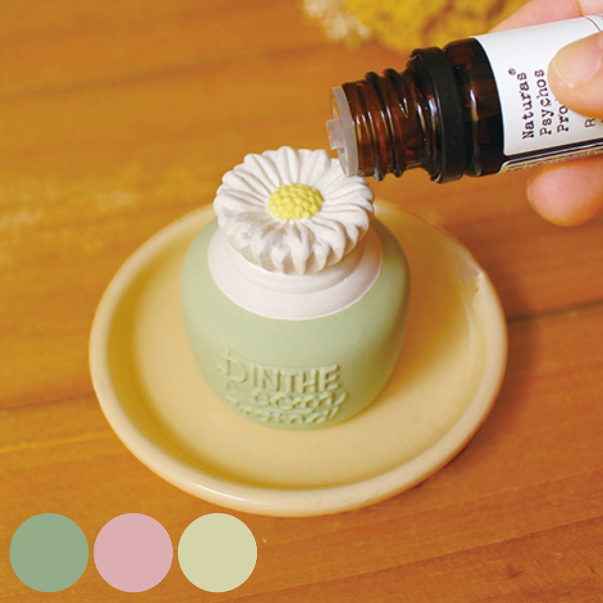 アロマストーン 植物 素焼き （ アロマ 石 ストーン おしゃれ シンプル 水なし アロマディフューザー 小型 卓上 デスク 電源不要 電気不要 リラックス ）【3980円以上送料無料】のサムネイル