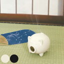 蚊遣り豚 ミニ 陶製 ( 蚊やり ミニ蚊遣り 蚊取り線香ケース 蚊取り線香入れ ブタ 陶器製 専用スタンド付き コンパクト 持ち運び 可愛い インテリア ) 【3980円以上送料無料】