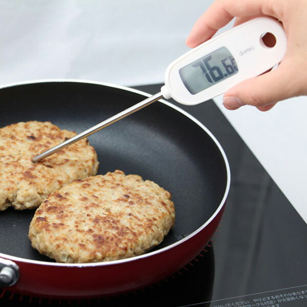 温度計 デジタル 防滴 クッキング温度計 （ 調理用温度計 料理用温度計 デジタル温度計 電池付き 大画面表示 電池式 防滴仕様 温度管理 温度チェック キッチン 簡単操作 見やすい ）【3980円以上送料無料】