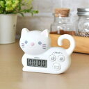 キッチンタイマー マグネット付き ねこタイマー ドリテック ( DRETEC デジタルタイマー クッキングタイマー デジタル式 タイマー ストップウォッチ カウ...