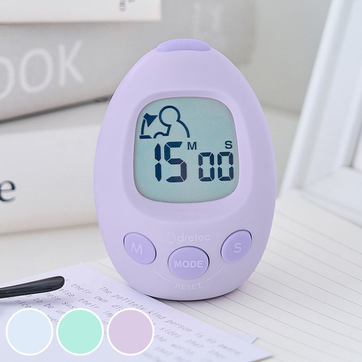 学習タイマー スタディエッグ 音量調節可能 アラーム付き時計 ドリテック （ dretec タイマー ...