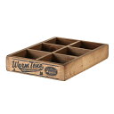 小物収納 ダルトン DULTON 6 PARTITION WOODEN BOX ウッデン ボックス 木製 （ 小物入れ 収納ケース 収納ボックス ボックス ケース 仕切あり 小物 道具入れ 整理整頓 整理 ヴィンテージ感 DIY風 ） 【3980円以上送料無料】