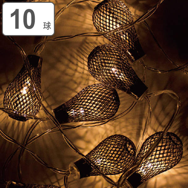 ■在庫限り・入荷なし■ ガーランド ライト ドロップ 10球 キャンプ 電池式 LED ダルトン D ...