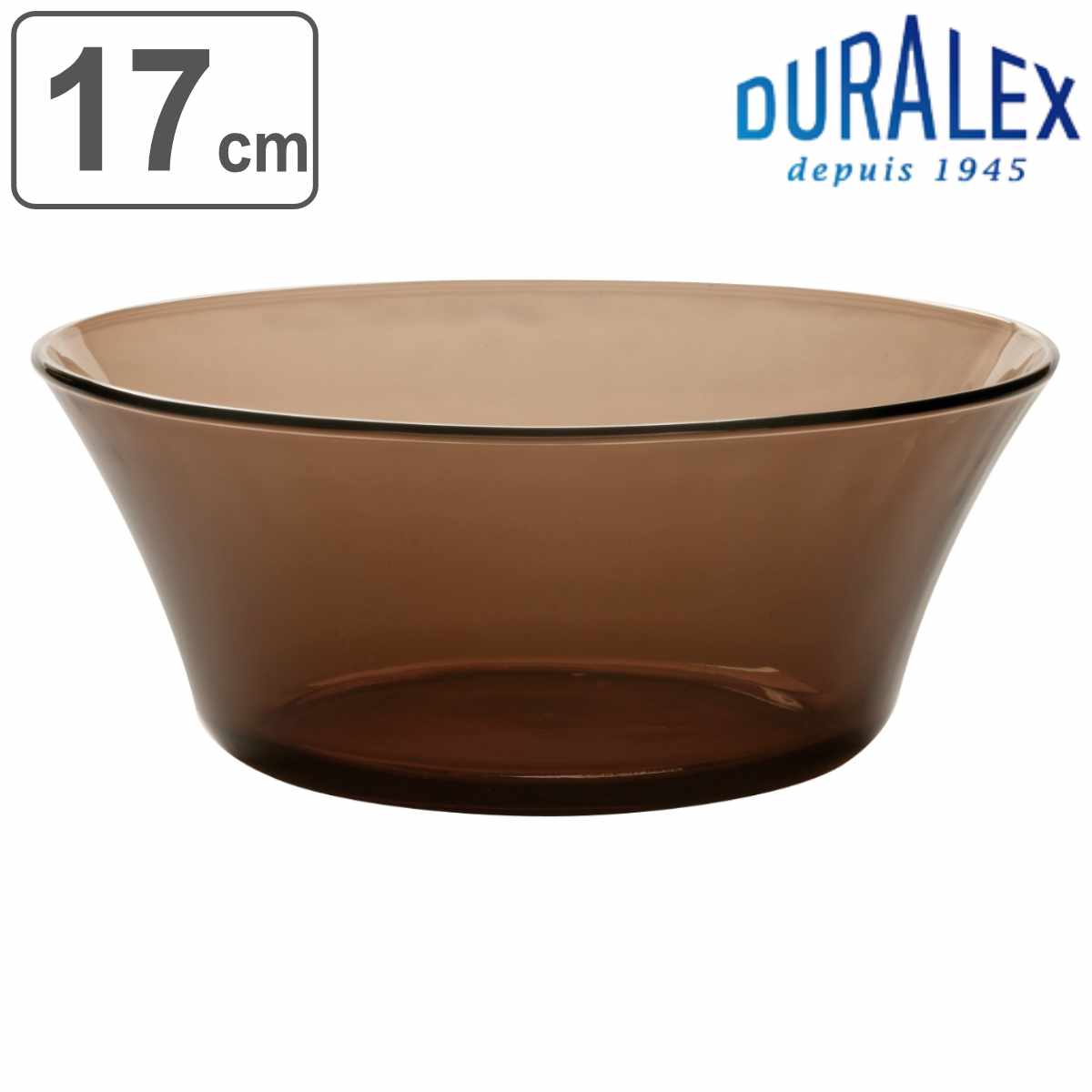 デュラレックス ボウル 17cm SMOKE スモーク 強化ガラス （ DURALEX 食洗機対応 電子レンジ対応 デザートボウル サラダボウル ガラス製 全面物理強化ガラス サラダ シリアルボウル デザート フルーツ 丈夫 シンプル おしゃれ ）【3980円以上送料無料】のサムネイル