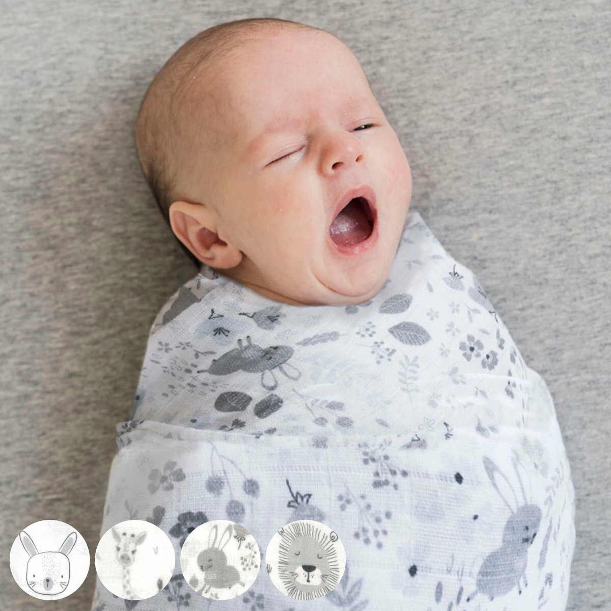 おくるみ Mister Fly モスリンラップ ガーゼ 綿100% ( タオルケット ブランケット ベビー 赤ちゃん 動物 アニマル 綿 コットン 出産祝い プ...