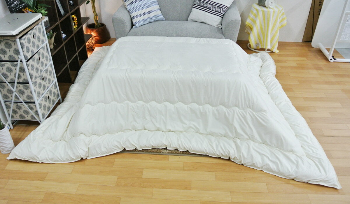 こたつ布団 200×240cm カバーなし 長方形 日本製 ( 送料無料 コタツ布団 こたつぶとん こたつ掛け布団 国産 四角形 こたつ コタツ 炬燵 布団 ふとん こたつ用 ヌード布団 中身 白 ホワイト コットン 綿100 ) 【3980円以上送料無料】