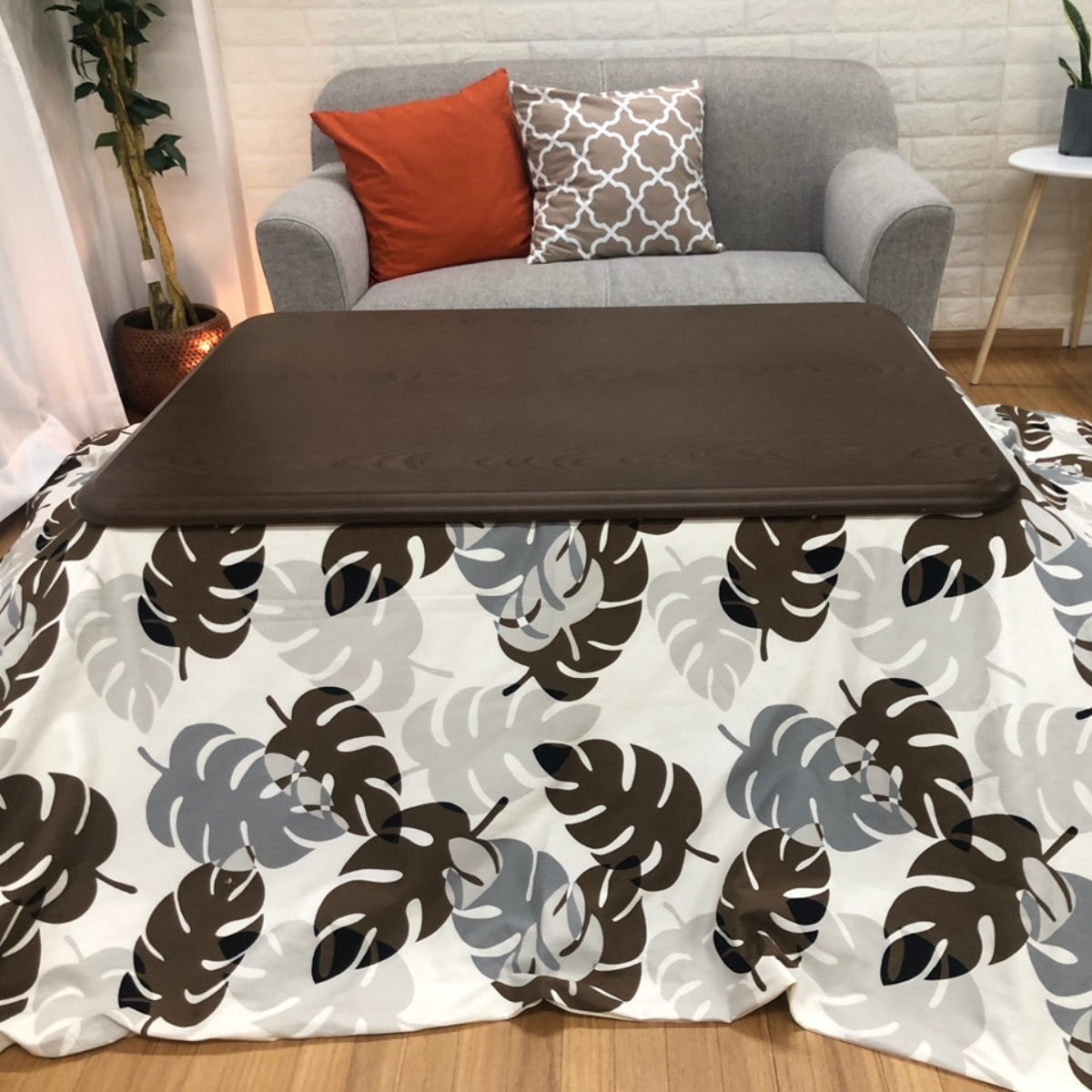 こたつ布団カバー 185×235cm 長方形 モンステラ 綿100% 日本製 ( 送料無料 こたつカバー コタツカバー こたつ掛布団カバー カバー シンプル モダン おしゃれ 洗える ) 【3980円以上送料無料】
