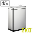 EKO ゴミ箱 45L デラックスミラージュセンサービン 充電式 ( イーケーオー ごみ箱 45リットル 奥行27 自動開閉 自動 ふた付き 分別 角型 ステンレス 一年保証付き スリム キッチン USB 袋 見えない )【3980円以上送料無料】