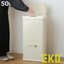 EKO ゴミ箱 50L 2段 モダンヴィンテージ センサービン ( イーケーオー ごみ箱 50リットル 大容量 センサー 自動開閉 分別 縦型 電池式 コードレ...