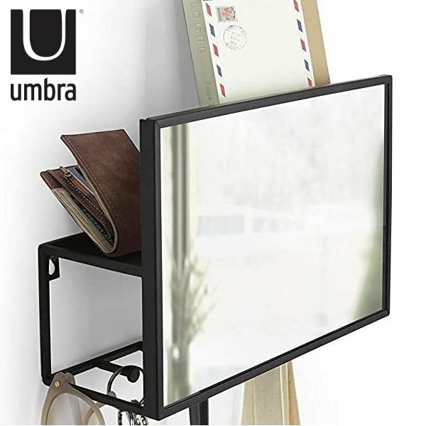 umbra アンブラ フック 5連 ミラー キュービコ オーガナイザー 壁 （ 鏡 壁面収納 収納 壁掛けフック コート掛け 洋服掛け バッグ 帽子 掛け 玄関収納 カバン ハンガー掛け 鞄 壁掛け コート 洋服 掛ける 引っ掛け 飾る おしゃれ ） 【3980円以上送料無料】のサムネイル