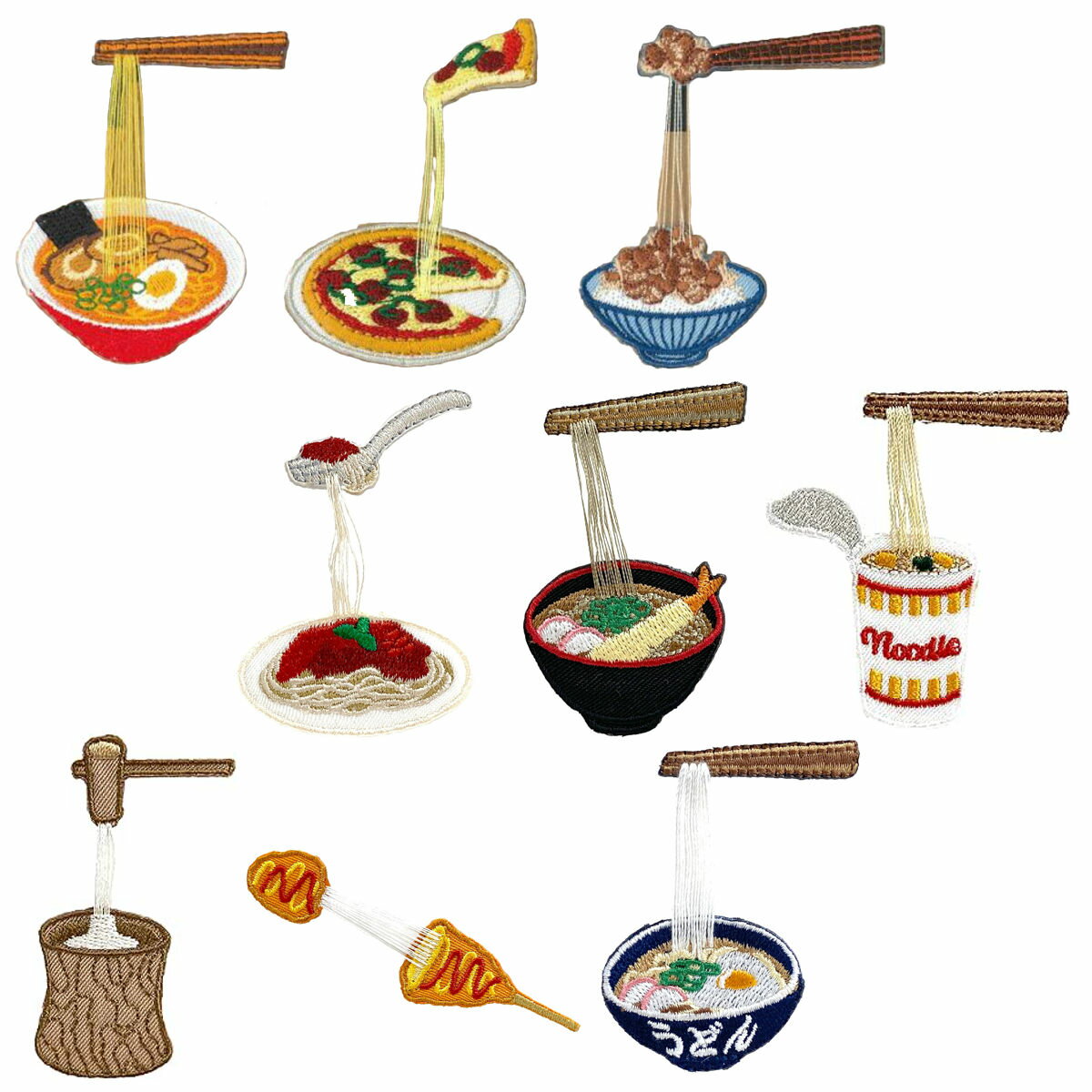 刺繍 ワッペン のびーるワッペン 食べ物 シール アイロン （ シールワッペン 刺繍ワッペン アップリケ わっぺん 大人 子供 ファッション おしゃれ ワンポイント デコレーション リメイク アイロン不要 簡単接着 ）【3980円以上送料無料】