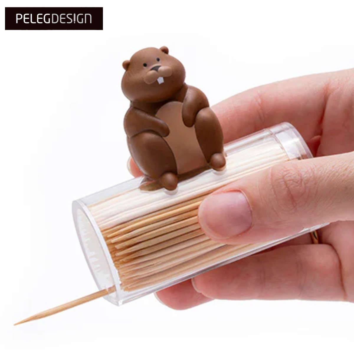 つまようじ入れ Peleg Design Woody ピックホルダー ビーバー （ 爪楊枝ケース ようじ入れ 楊枝入れ つ..