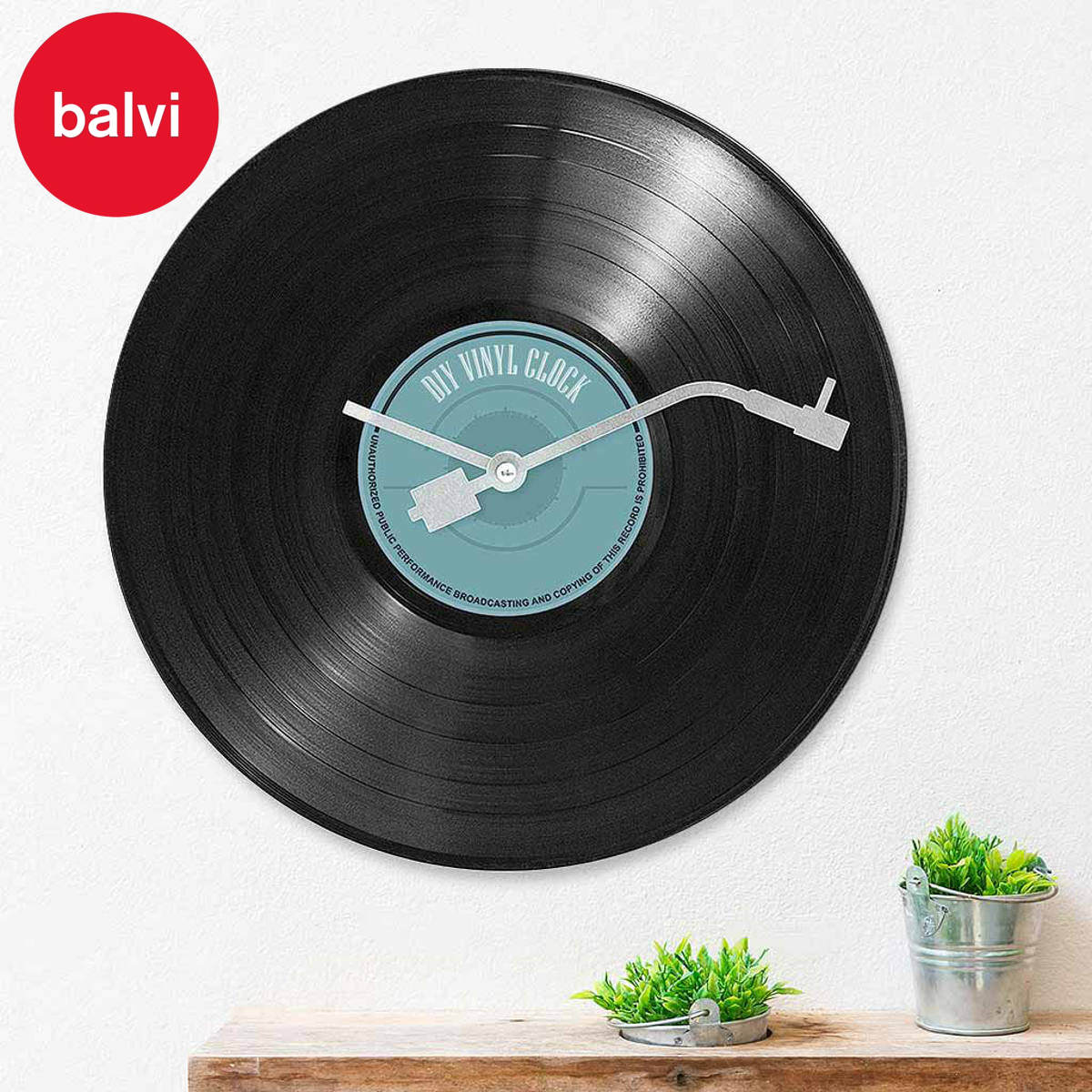 時計 壁掛け時計 balvi レコードクロック DIY （ バルビ 掛け時計 ウォールクロック アナログ 壁 かけ時計 掛時計 レコード パーツのみ オリジナル 作る 時計キット 工作 おしゃれ とけい クロック 壁掛け インテリア ）【3980円以上送料無料】
