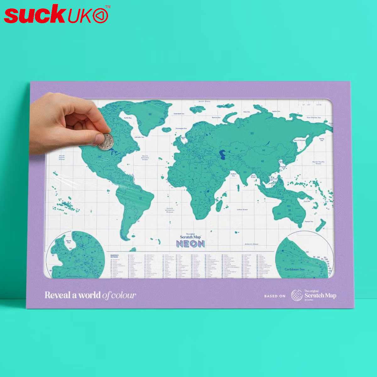 SUCK UK スクラッチマップ インテリア 世界地図 地球 （ サックユーケー 地図 マップ 旅  ...