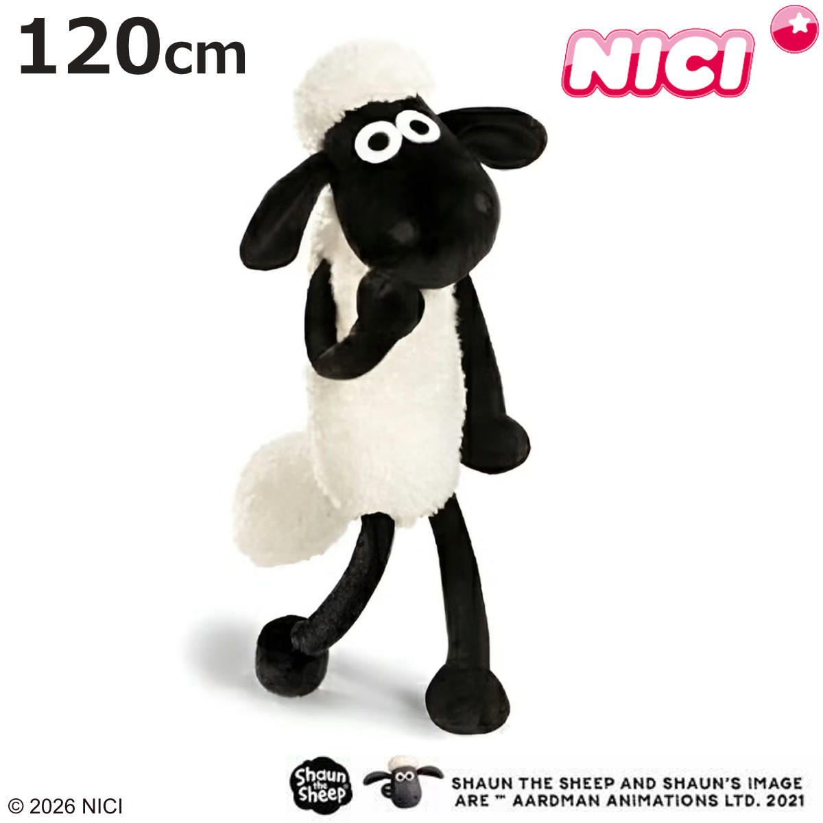 NICI ショーン クラシック 120cm ぬいぐるみ ひつじのショーン （ ニキ ヌイグルミ 特大 ...
