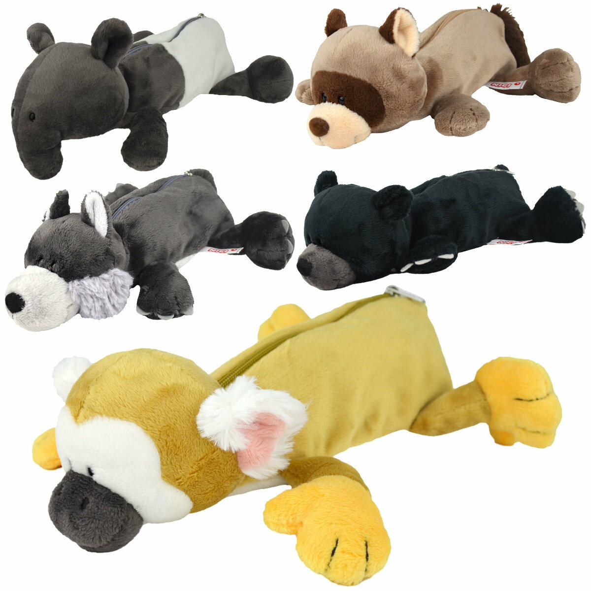 筆箱 フィギュアポーチ NICI ぬいぐるみ ( ニキ ポーチ 小物入れ 筆箱 ぬいぐるみ マスコット おしゃれ 中学生 高校生 アニマル 動物 ギフト プレゼ...