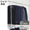 ハンガー 収納アップブランコハンガー 伸縮式 ワイド 幅63~107.5×奥行9.3×高さ72.5~101.7cm ( ブランコハンガー 2段 クローゼット 吊り下げ 収納アップハンガー クローゼット収納 収納アップ 省スペース 収納 衣類収納 大容量 )【3980円以上送料無料】