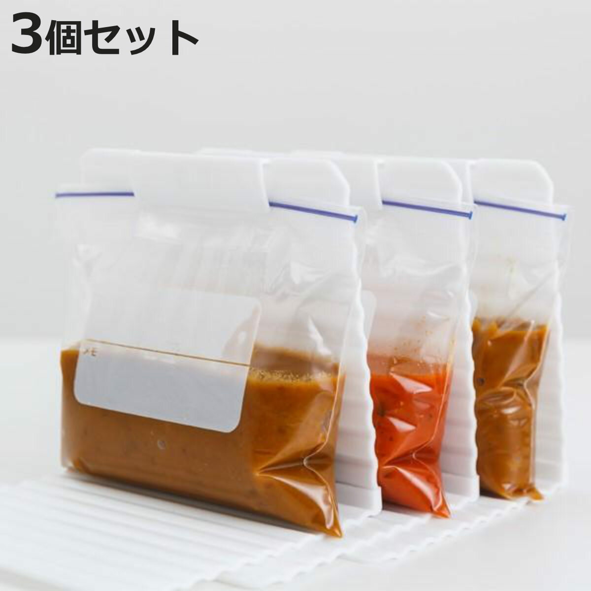 キッチン収納 フリーザーバックが縦に収納できる 冷凍庫用 スッキリ収納スタンド （ クリップ付 ） 3個セット （ 整理整頓 お片づけ 冷凍庫収納 冷凍室収納 冷凍室整理 冷凍庫整理 冷凍庫スタンド 冷凍室スタンド キッチン用品 ）【3980円以上送料無料】のサムネイル