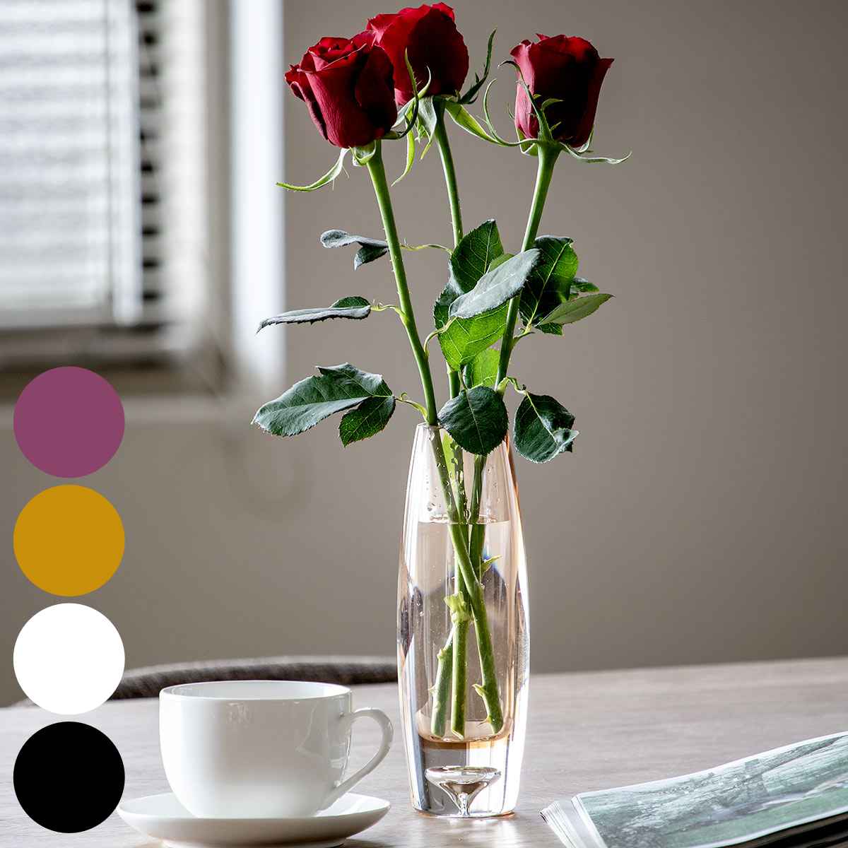 花瓶 PV一輪挿しスリム （ 花びん 花器 シリンダー フラワーベース 透明 割れない 一輪挿し 割れないガラス ポリカーボネート プラ クリア 花 植物 切花 一輪 フェイク グリーン 枝 細い スリム インテリア おしゃれ 丈夫 ） 【3980円以上送料無料】