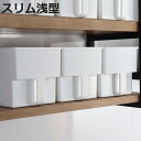 キッチン収納ケース 吊り戸棚ボックス スリム 浅型 幅18.5cm ( キッチンストッカー 取っ手付き 吊戸棚 ケース ボックス 吊戸棚ボックス 吊り戸棚ストッカー 吊戸棚収納 戸棚収納 収納BOX 吊り戸棚 整理ケース 白 )【3980円以上送料無料】
