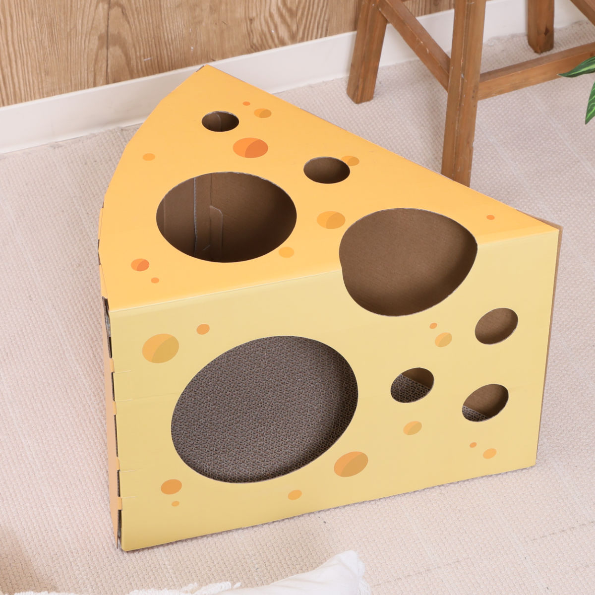 爪とぎ 猫 KDタイプ チーズ ( 爪研ぎ つめとぎ 猫用 爪とぎハウス 段ボール ストレス解消 遊び おもちゃ かわいい 爪磨き ガリガリ ハウス 寝床 ねこ...