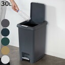 ゴミ箱 30L 2WAY ダストボックス ( ごみ箱 30リットル 幅30 ペダル式 プッシュ式 ふた付き 分別 角型 ワンプッシュ 大容量 キッチン 袋止め付...