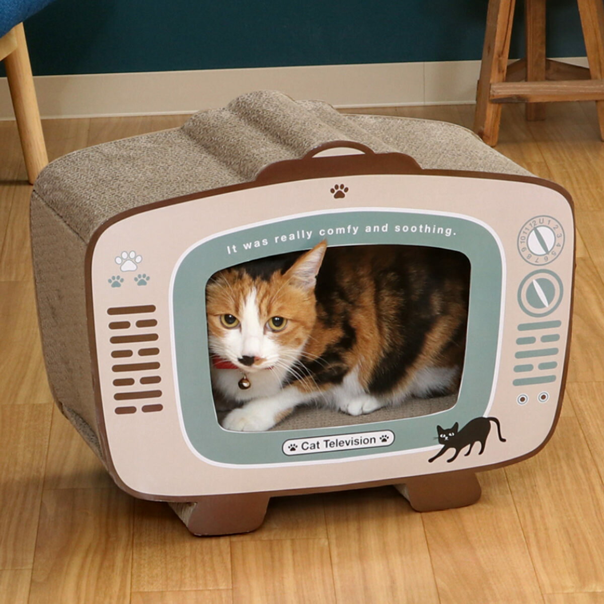 爪とぎ 猫の爪とぎ テレビ 猫 ダンボール 長持ち ( 爪研ぎ つめとぎ 猫用 爪とぎハウス 段ボール ストレス解消 遊び おもちゃ かわいい 爪磨き ガリガリ...