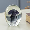 ガラスインテリアオブジェ(Glass interior objects) クラゲ M パープル ( ガラス オブジェ 置き物 くらげ Mサイズ ガラス細工 玄関...