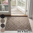 玄関マット チカ コペンハーゲン フロアマット 40×90 屋内 ( マット 玄関 ストライプ ドット はさみで切れる 幅90cm 敷き物 ラグ 滑り止め イン...
