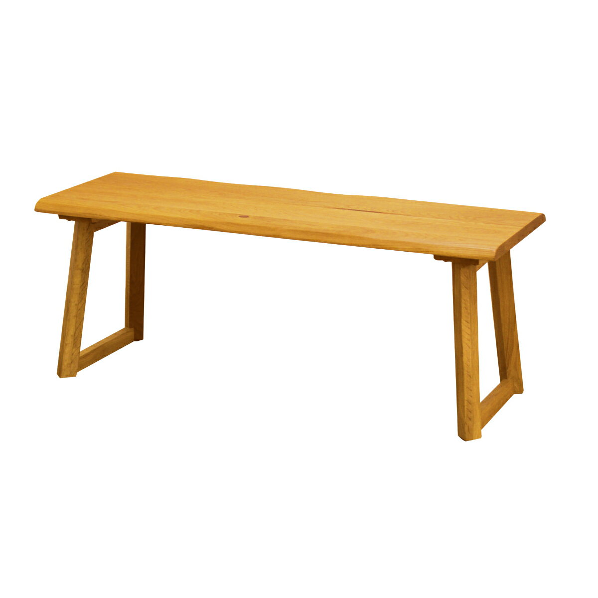 ダイニングベンチ 背無し 幅110cm 天然木 オーク無垢材 （ 開梱設置 ベンチ チェア ダイニン ...