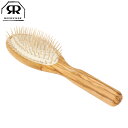 Redecker レデッカー ヘアブラシ ウッドピンブラシ 21.5cm オリーブ ( ヘッドスパ ブラシ クシ くし 柄付き マッサージ 頭 頭皮 コンパクト...