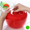 アップルサラダスピナー 野菜水切り器 りんご型 ( キッチン雑貨 キッチンツール キッチン用品 台所用品 調理用品 調理雑貨 リンゴ コランダー 手動 サラダ ...