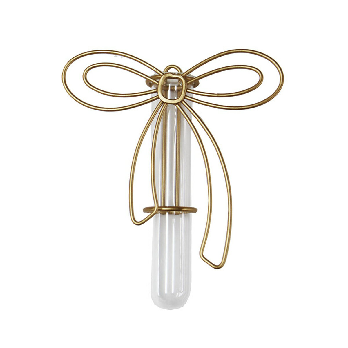 花瓶 ワイヤーベース リボン welms （ フラワーベース 花びん 花器 アイアン ガラス 吊り下げ 卓上 2way 花ビン スタンド アイアンフレーム 硝子 がらす 一輪挿し ハンギング 壁掛け ）【3980円以上送料無料】