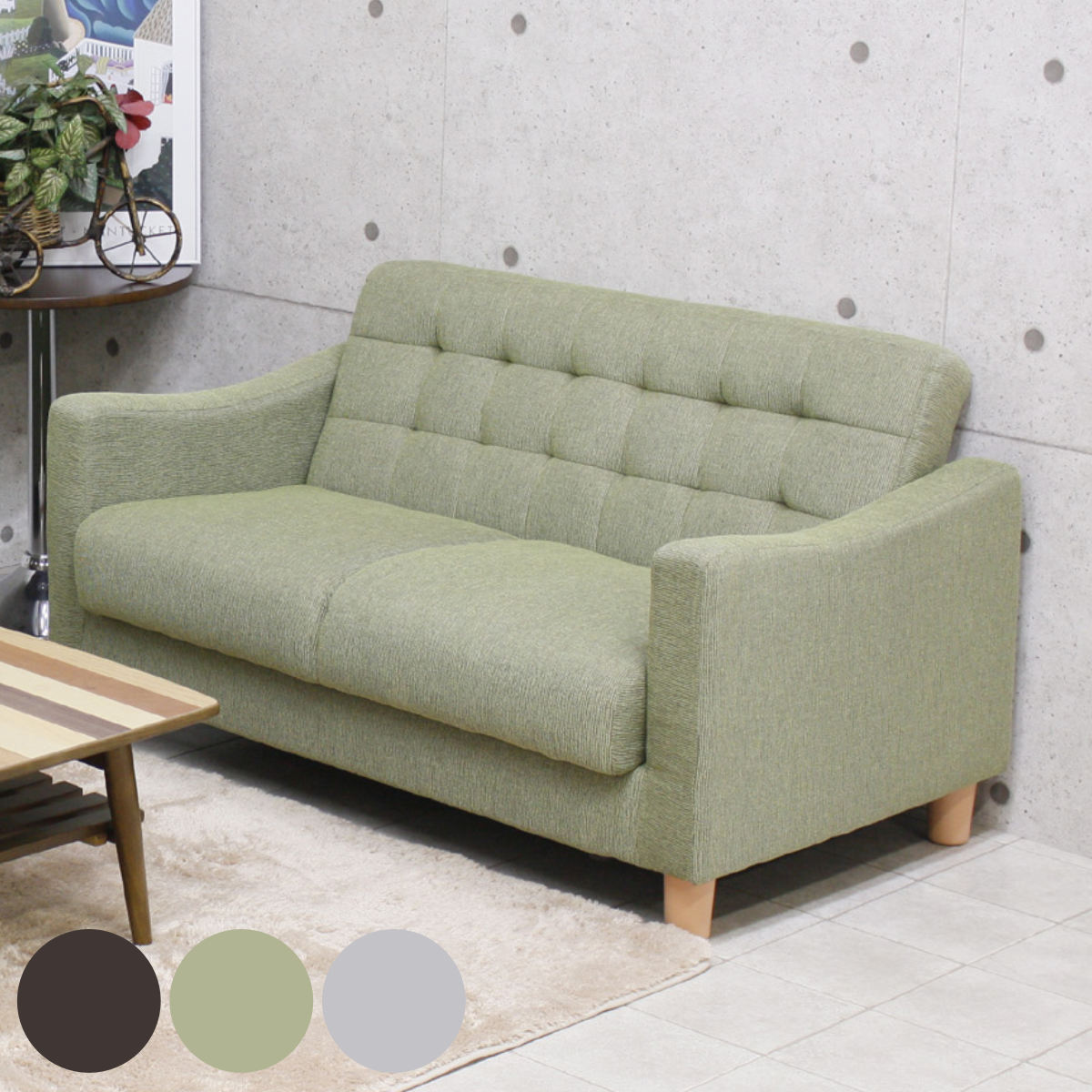 ソファベッド 二人掛け 幅120cm 収納付き ファブリック 肘掛け 脚付き （ 送料無料 ソファ  ...