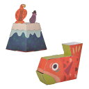 工作キット ダンボール製 hacomo kids 富士山&鯛 ( ダンボール 段ボール 縁起物 おもちゃ ペーパークラフト 工作 子ども キッズ 組み立て 手作...