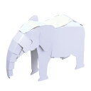 工作キット ダンボール製 hacomo kids ゾウ ( ダンボール 段ボール おもちゃ ペーパークラフト 工作 子ども キッズ 組み立て 手作り キット 組...